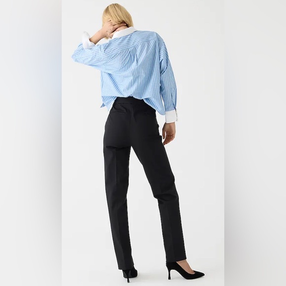 J. Crew Kate Straight Leg Pant in Bi-Stretch in Wool Blend | Navy | Size 16T - Picture 3 of 9